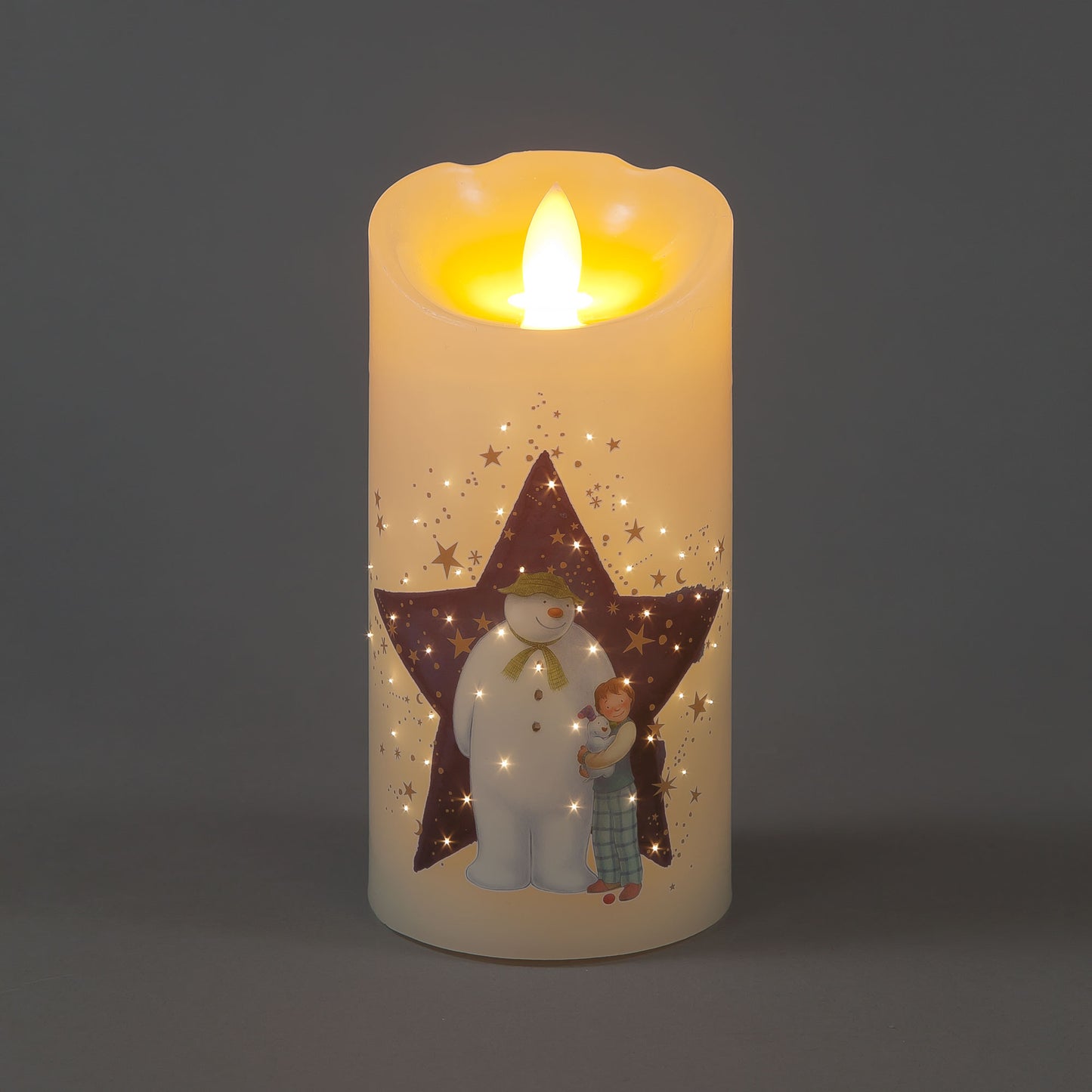 Battery Operated 15cm Snowman, Snowdog & Billy Candle Christmas Decoration