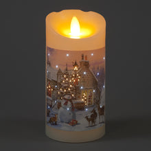 Battery Operated Santa Cottage Candle (15cm)