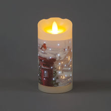 Battery Operated Christmas Robin on Post box Candle by Richard MacNeil