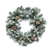 2ft Traditional Frosted Christmas Wreath with Pine Cones