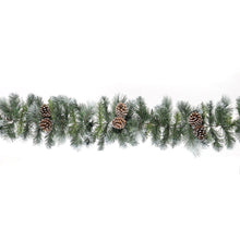 9ft Frosted Glacier Christmas Garland | Luxury Realistic Pine Decoration