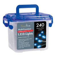 240 Super-Long Blue LED Chaser Christmas Lights with Memory Function