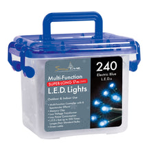 240 Super-Long Blue LED Chaser Christmas Lights with Memory Function