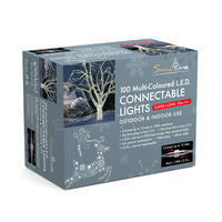 100 Multicoloured LED Connectable Christmas Lights