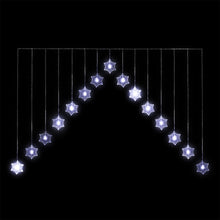 LED Snowflake 'V' Curtain with 15 Light Warm White LEDs