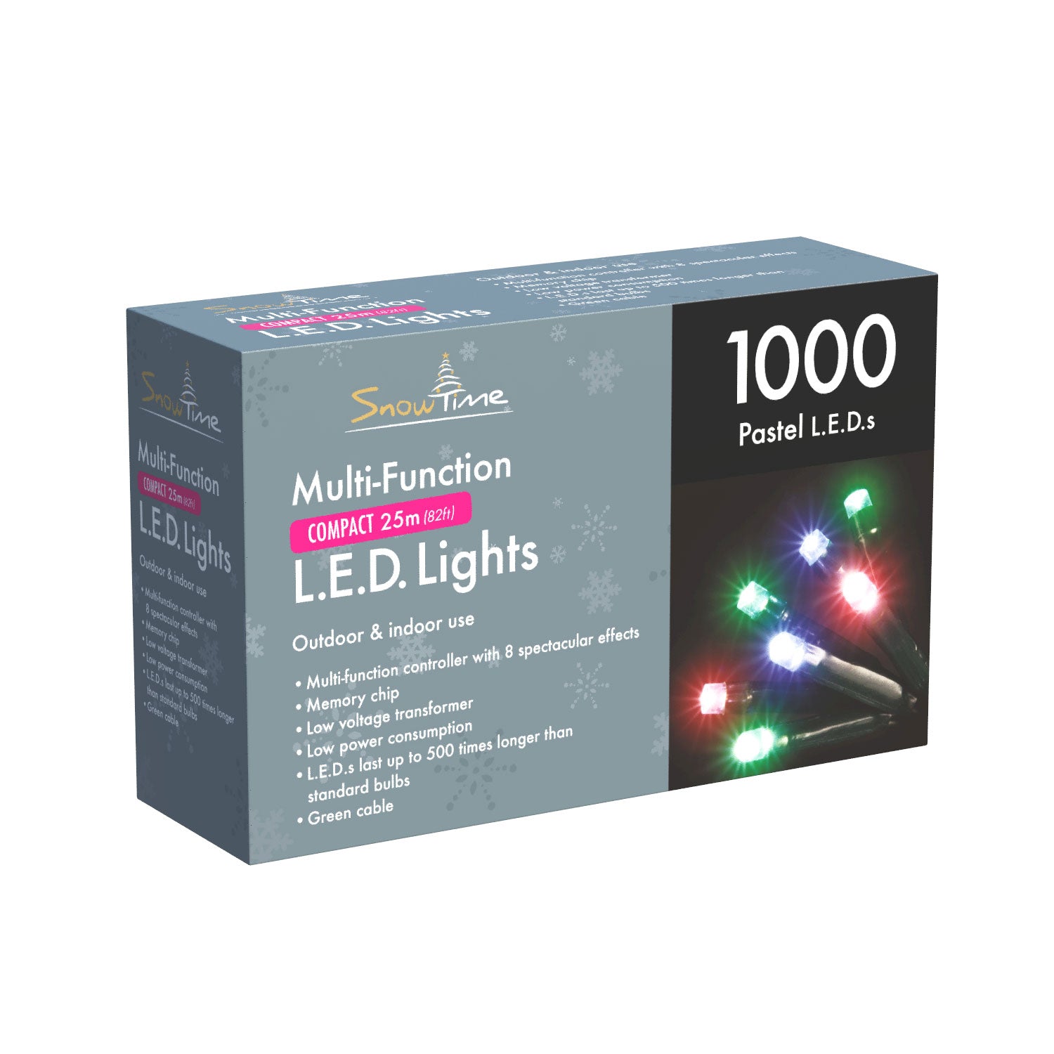 1000 Pastel LED Compact Lights With Timer – Sefton Meadows Garden Centre