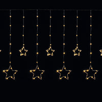 Star Curtain Christmas Light with 150 Warm White LEDs