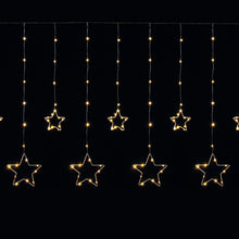 Star Curtain Christmas Light with 150 Warm White LEDs