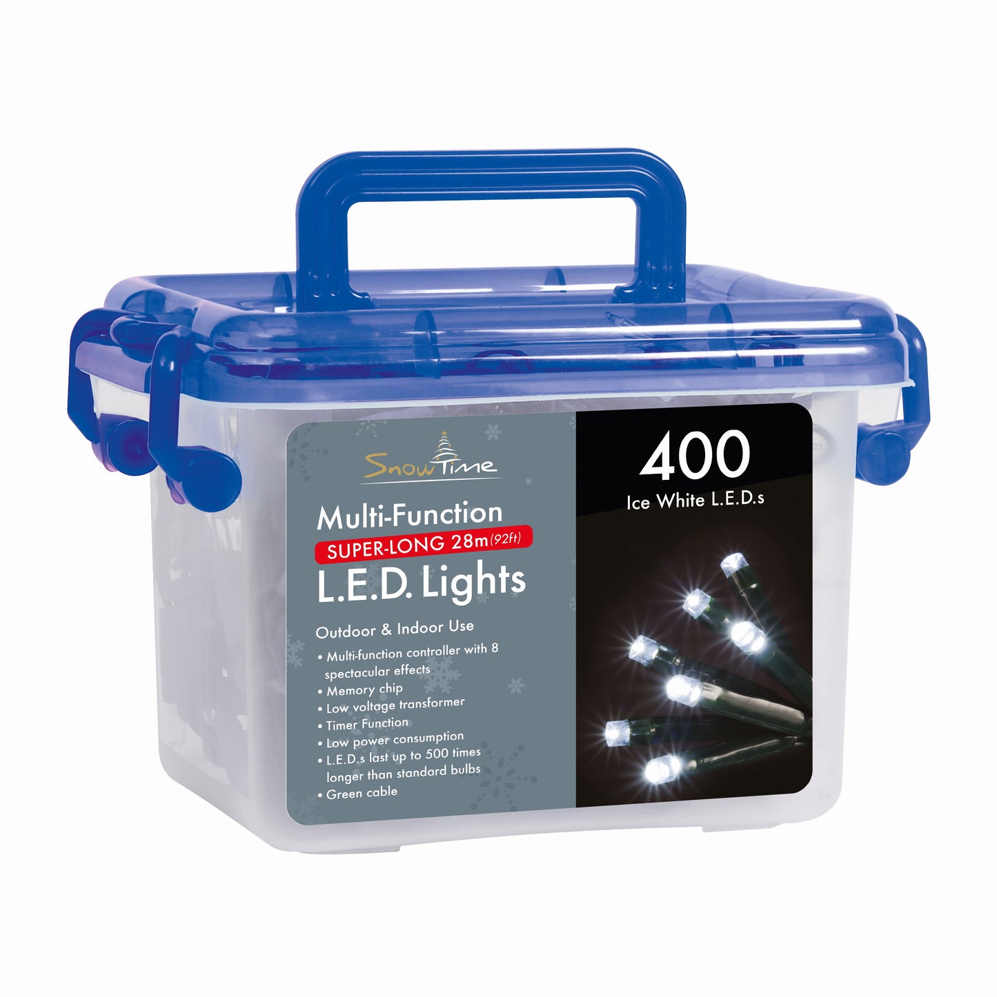400 LED Multi-Function Christmas Tree Lights With Timer (Ice White)