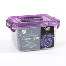 960 Multi Coloured LED Cluster Lights With Timer
