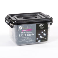 600 Ice White LED Compact Lights With Timer