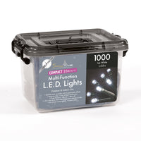 1000 Ice White LED Compact Lights With Timer
