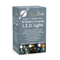 50 Ice White LED Outdoor Chasing Lights with Timer