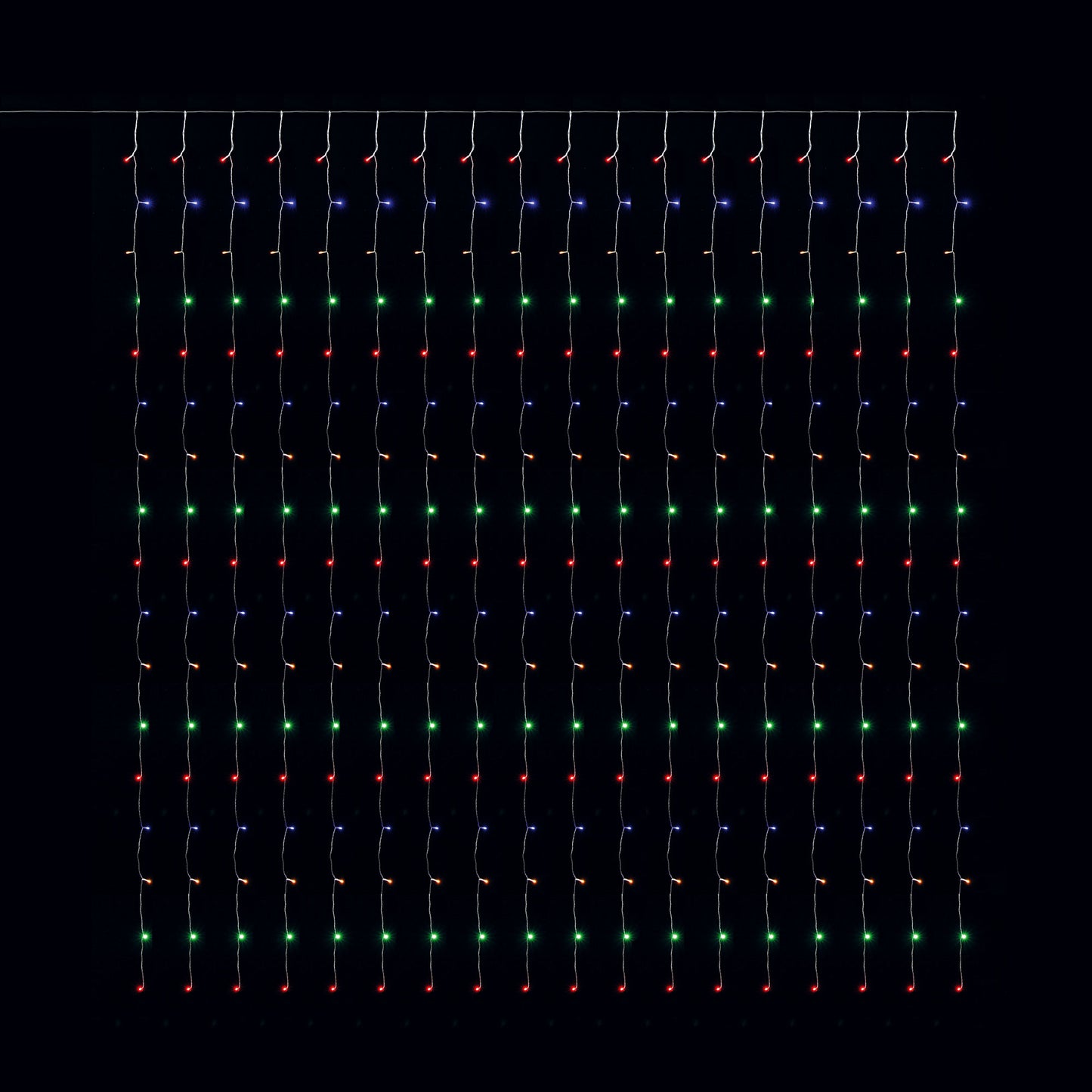 3Mx3M Multi-Function Curtain LEDs Multi-Coloured
