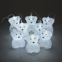 Battery Operated Set of 8 Acrylic Bear Lights