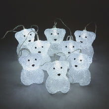 Battery Operated Set of 8 Acrylic Bear Lights