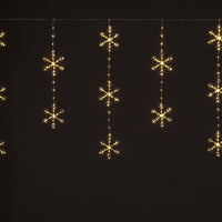 Metal Snowflake Curtain Lights With Copper Wire LEDs
