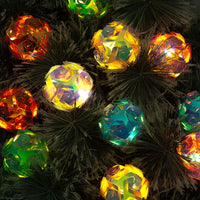Battery Operated 16 Dream Rose Ball Christmas Lights Multi Coloured