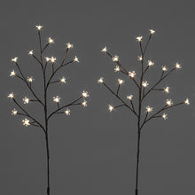 Set of 8 Cherry Branch Garden Stakes Christmas Lights
