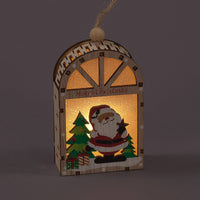 Battery Operated 10cm Hanging Santa Lit Decoration Christmas Lights