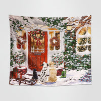 Richard Macneil Red Door Christmas Garage Door Cover 180x210cm