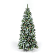 10ft Frosted Glacier Hook-On With 1940 Tips with Pine Cones