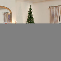 210cm (7ft) Green Pencil Pine Artificial Christmas Tree
