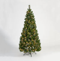 7ft Williston "Pop-Up Pre-Lit" Artificial Christmas Tree