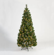 7ft Williston "Pop-Up Pre-Lit" Artificial Christmas Tree