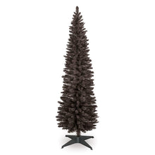 210cm Black Pencil Pine Slim Christmas Tree with Plastic Stand