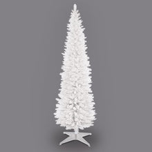 7ft White Pencil Pine Slim Artificial Christmas Tree (210cm)