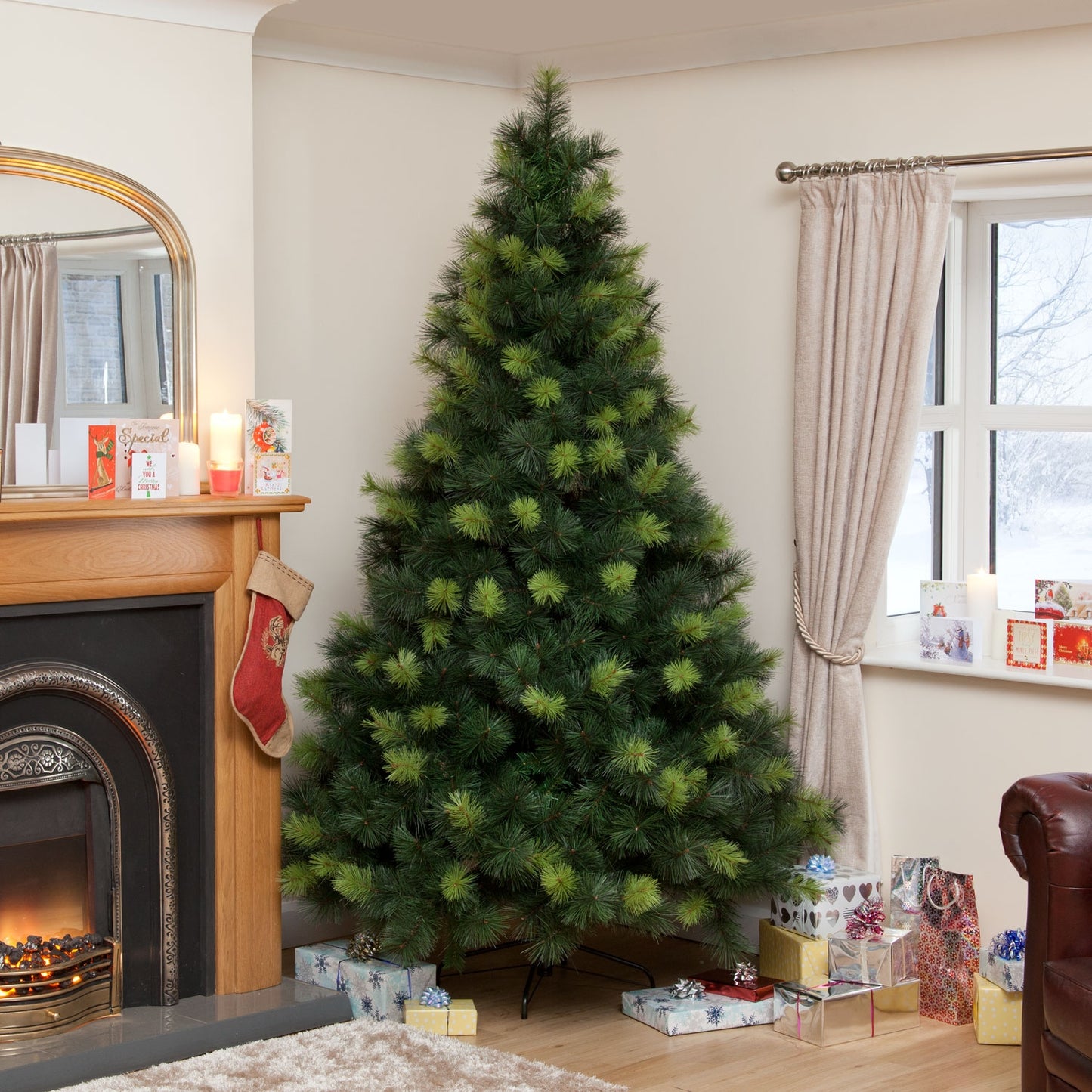 180cm (6ft) Natural Needle PE Scots Pine Artificial Tree