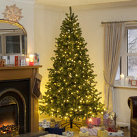 6.8ft Douglas Fir PE Tree With 1162 Tips 127cm Diameter with 400 LEDs