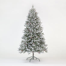 210cm (7ft) Haruchan Frosted Green Christmas Tree With Pinecones