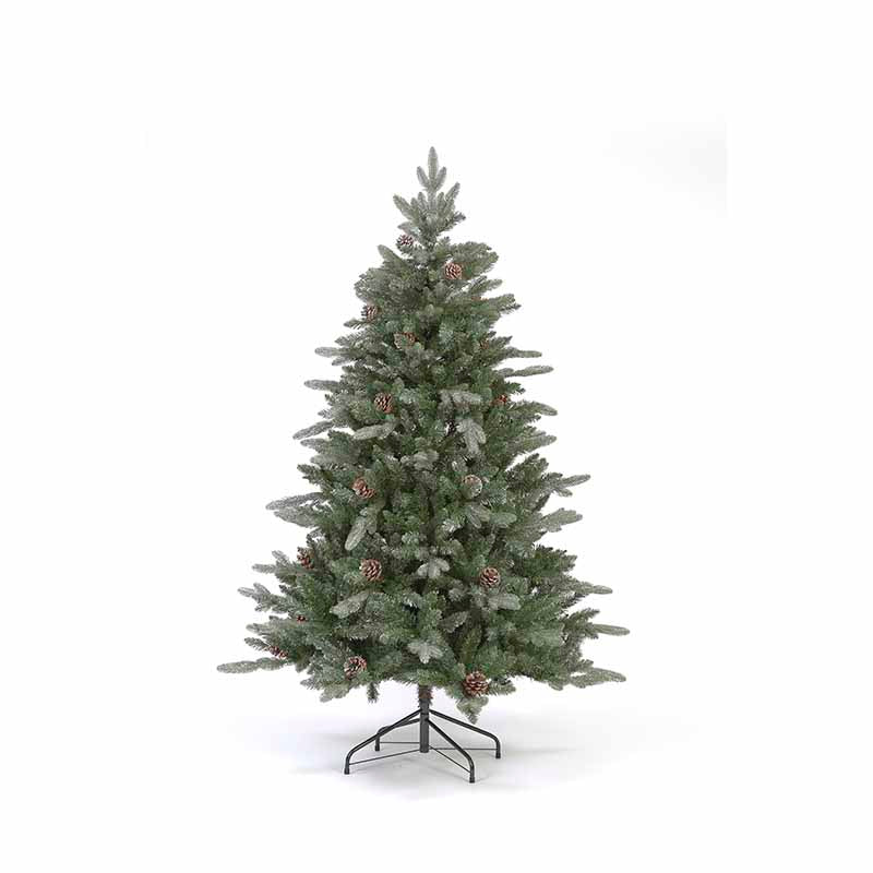 210cm / 7ft Jura Minted Christmas Tree with Pine Cones and Glitter