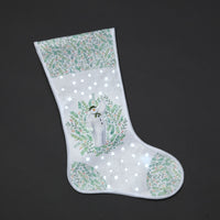 Battery Operated Fibre Optic 50cm Stocking - The Snowman With Winter Berries