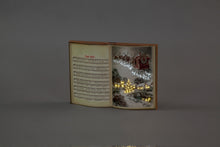 Battery Operated Fibre Optic Book Canvas Santa's Sleigh Flying
