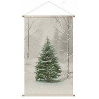 Christmas Tree Fibre Optic and LED Hanging Canvas