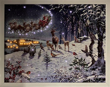 Battery Operated Fibre Optic Magical Christmas Canvas