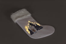 Battery Operated Fibre Optic 50cm Snowman & James Let It Snow Stocking