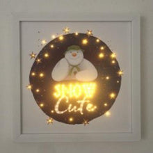 Fiber Optic The Snowman 'Snow Cute' Canvas 30x30cm