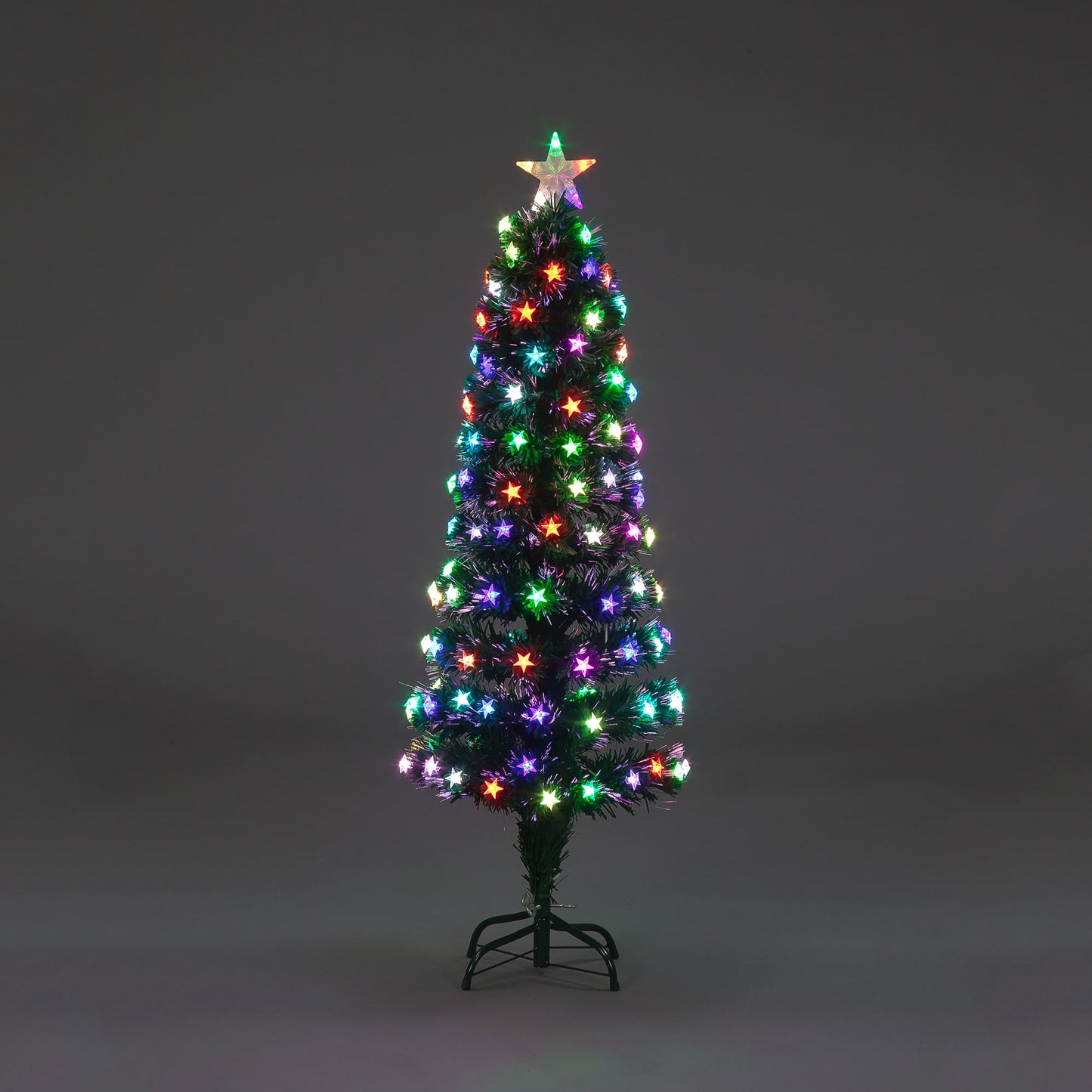Fibre Optic 90cm Epsilon Star Tree Multi-Colour LEDs/80 Tips Christmas Trees