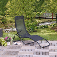 Siesta Outdoor Black Reclining Garden Sunlounger