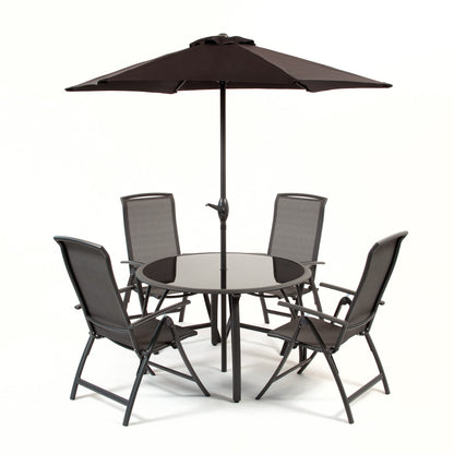 Havana Charcoal 1.2m Reclining Set Aluminium