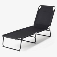 Basic Lay Flat Steel Frame Sun Lounger
