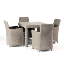 Manhattan Outdoor Garden Dining Patio Set with 4 Seat Cushions