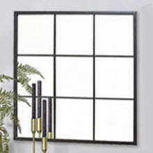 90cm Black Square Panel Mirror