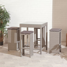 Rochelle Outdoor 5 Piece Rattan Garden Bar Set
