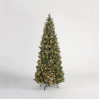 7ft Hazen Blue/Green Luxury "Pre-Lit Pop-Up" Premium PE Christmas Tree