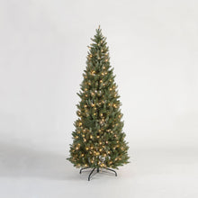 7ft Hazen Blue/Green Luxury "Pre-Lit Pop-Up" Premium PE Christmas Tree